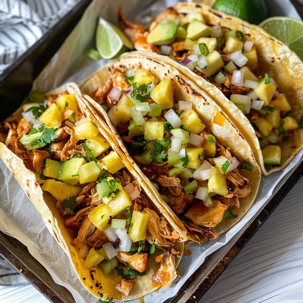 Easy 30-Minute Tropical Pineapple Chicken Tacos for Summer