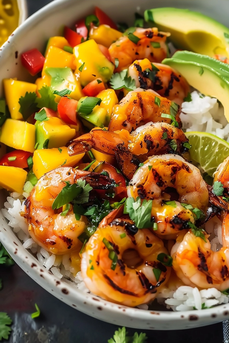 Healthy 30-Minute Grilled Shrimp & Avocado Bowls - Mango 2 image 1781519693081