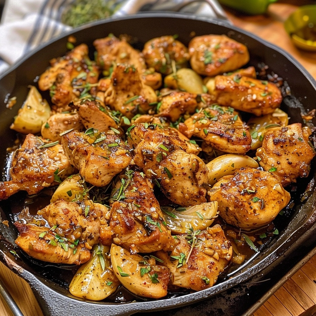 The Best Garlic Butter Chicken Bites (20 Minutes) Quick