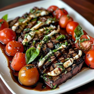 Grilled Flank Steak Caprese: 30-Minute High Protein Dinner 3 Grilled Flank Steak Caprese: 30-Minute High Protein Dinner