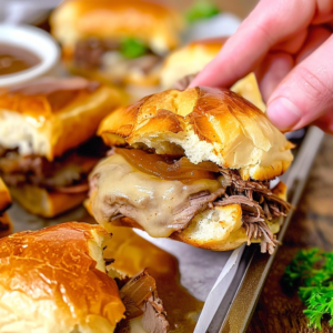 Easy French Dip Sliders Recipe for Dinner or a Party!