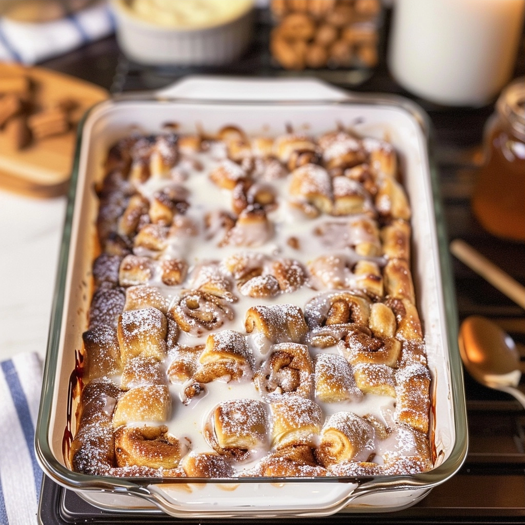 Cinnamon Roll Casserole (Easy Breakfast Bake Recipe)