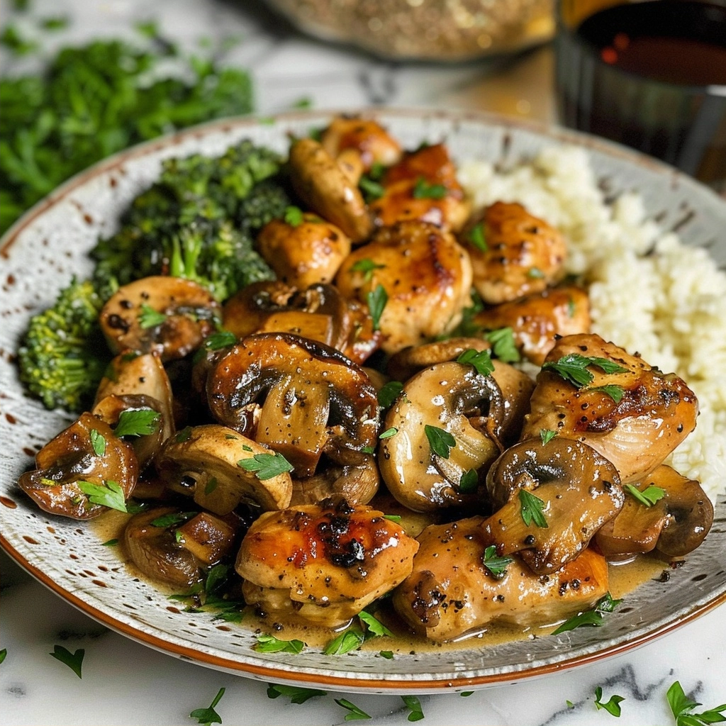 Garlic Butter Chicken and Mushrooms Recipe