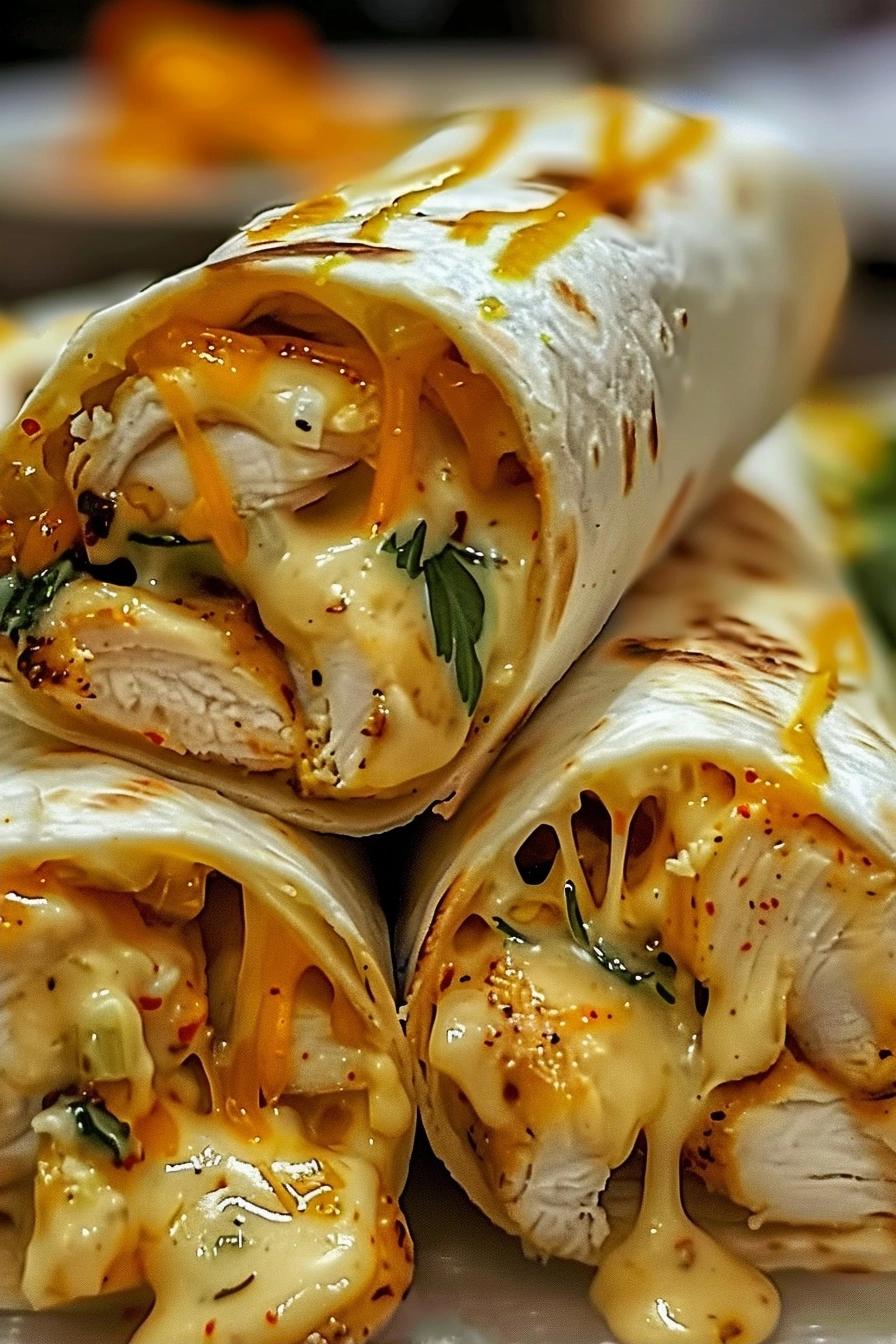 Cheesy Garlic Chicken Wraps Quick & Easy Dinner Idea 2 image 1790716437864