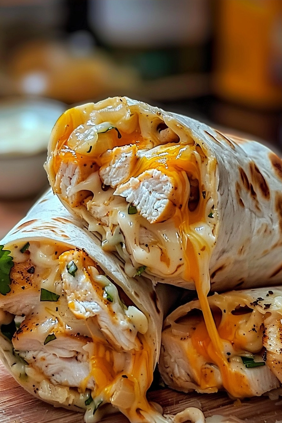 Cheesy Garlic Chicken Wraps Quick & Easy Dinner Idea 3 image 1790716443223
