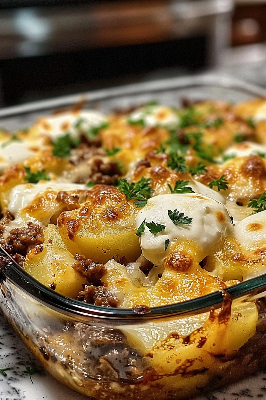 Healthy Loaded Beef and Potato Bake Easy Family Dinner 3 image 1790717456354