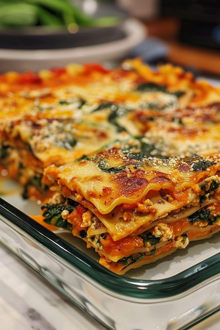 Vegetarian Pumpkin Spinach Lasagna Easy Fall Lasagna Recipe 2 image 1791235928148