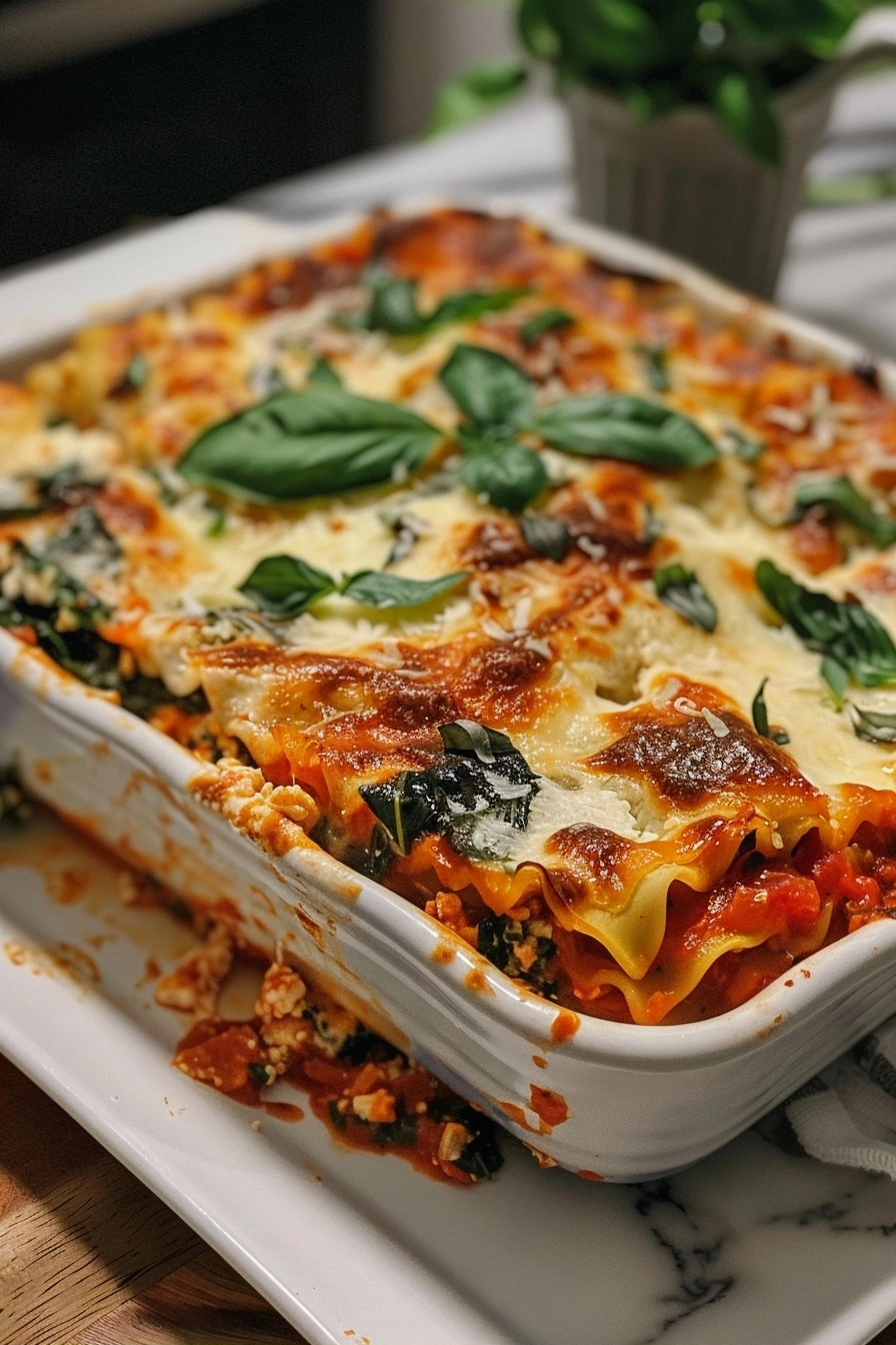 Vegetarian Pumpkin Spinach Lasagna Easy Fall Lasagna Recipe 3 image 1791235934005