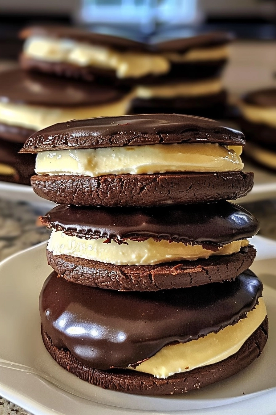Boston Cream Pie Cookies | Easy Cream-Filled Chocolate Cookies 2 image 1791326801322