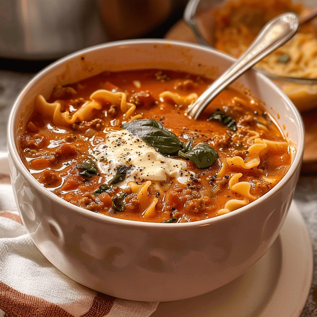 Easy Creamy Lasagna Soup | Cozy Fall Dinner Recipe